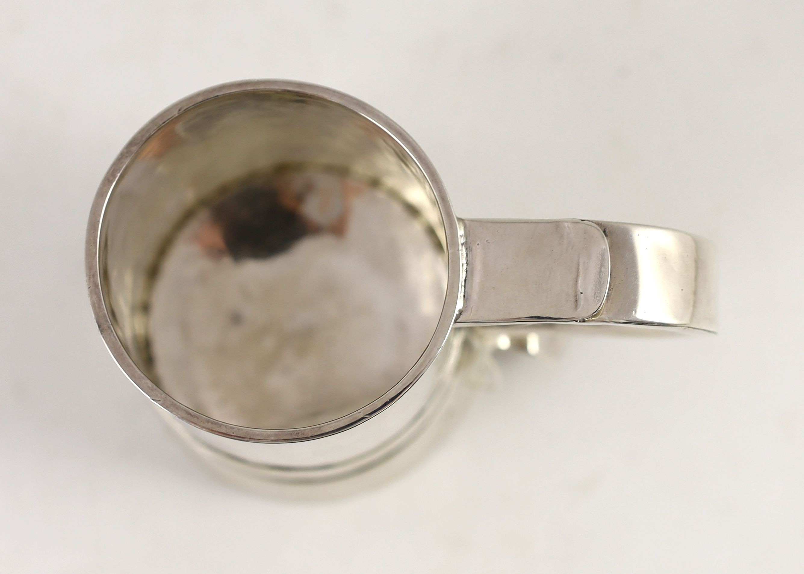 A Queen Anne Britannia standard provincial silver mug, by Edmond Richards